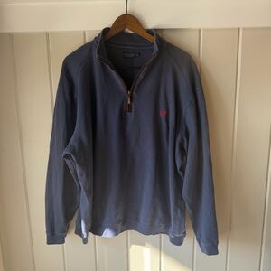 Southern Marsh Men's Navy 1/4 Zip-Up Sweater, Size XL